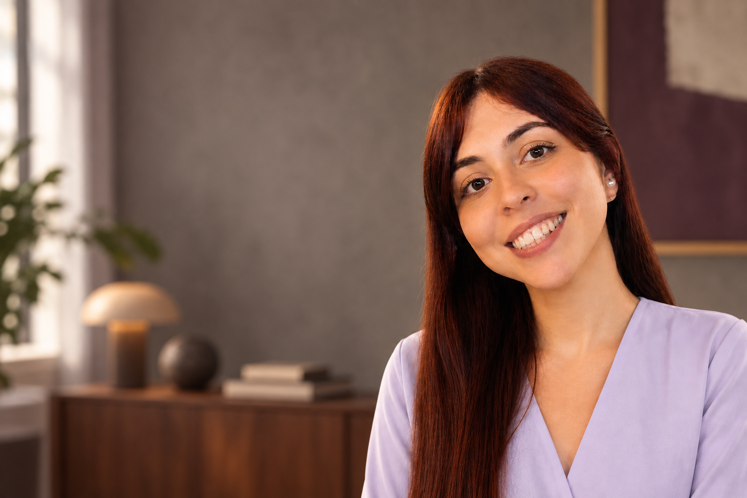 Licenciada Anabella Ferrarazzo en un consultorio contemporáneo